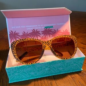 Goodr Vegan Friendly Couture cat Eye Leopard Print Sunglasses